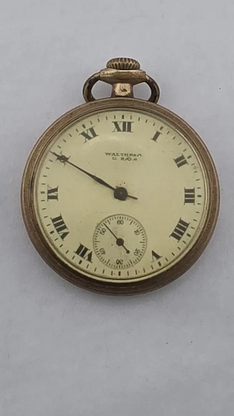 Antique 1917 Waltham Pocket Watch 7 Jewels Grade 610 Complete Not Running